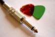guitar picks and cable