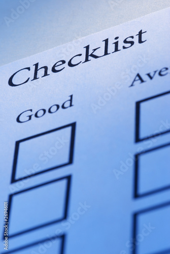 Foto: checklist checklist