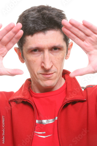 man in red man in red