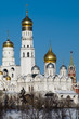 moscow kremlin's cathedral and belfry