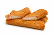 Photo: fried crab sticks isolated on white fried crab sticks isolated on white