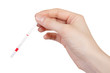 baby test in female hand.