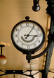 clock in taormina - giardini, sicily train station