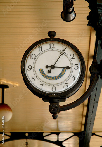 clock in taormina - giardini, sicily train station