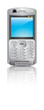 téléphone mobile sur fond blanc avec reflet