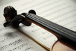 violin on music paper