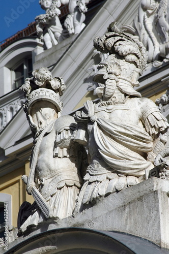 statue of knight in dresden, germany