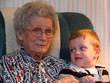 Photo: smiling at great grandma smiling at great grandma
