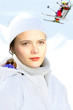 visage de femme sport d'hiver