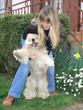 girl and dog