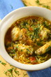boullion with chicken meat
