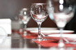wine glasses on the table - shallow depth of field