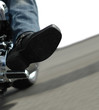 motorcyclist on an open road