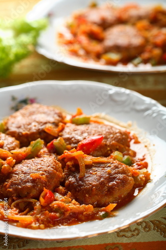 Photo: mutton meatball with dressing mutton meatball with dressing