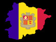 map of andorra and andorran flag illustration map of andorra and andorran flag illustration