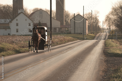 Photo: amish horse and buggy, sepia tone amish horse and buggy, sepia tone