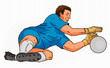 soccer goal keeper saving ball