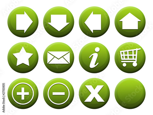 button set green