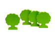 4 arbres verts
