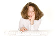 woman frustrated with her computer