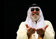 middle east man opening hand middle east man opening hand
