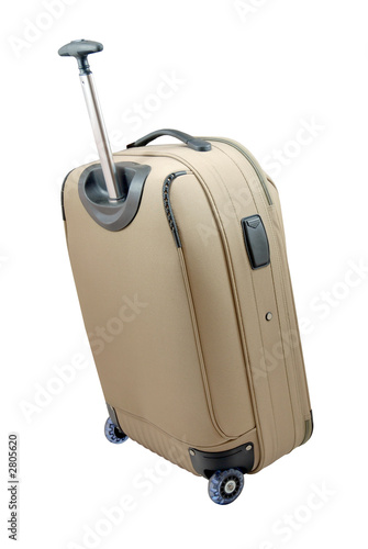 beige travel suitcase - isolated beige travel suitcase - isolated