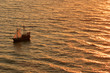 ship at sea sunset