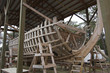 vintage ship under construction