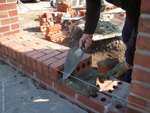 bricklayer at work