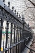 long iron fence