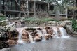 hotel waterfall