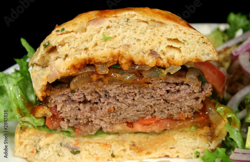 Photo: hamburger half hamburger half