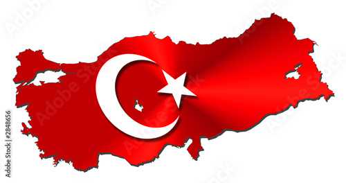 white moon and star turkey map