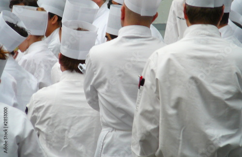 group of chefs in uniform whites