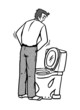 a man in the bathroom
