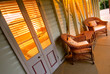 cane lounge on verandah