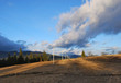 perspective view on road in mountains.