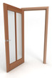 opened wooden door opened wooden door