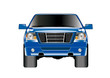 blue pickup truck front blue pickup truck front