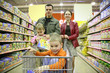 family in shop
