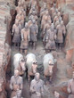detail of the terracotta warriors army, zian, china
