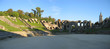 roman arena in saintes french city, france, panorama roman arena in saintes french city, france, panorama