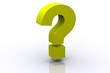 3d yellow question mark