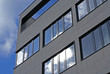 modern facade and ominous sky modern facade and ominous sky