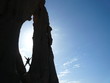 escalade en contre jour