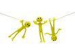����: three smiley actobats on the rope isolated on white � Elnur #2881631