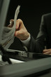 hand and paper
