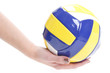 yellow-blue-white ball