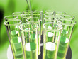 circular rack of analysis test tubes