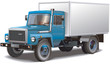 a typical russian truck isolated